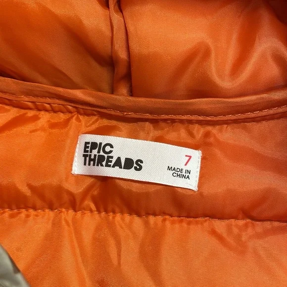 Boys Coat Epic Threads Hooded Jacket Puffer Coat Brown Camo Unisex Size 7 Kids - Picture 7 of 12